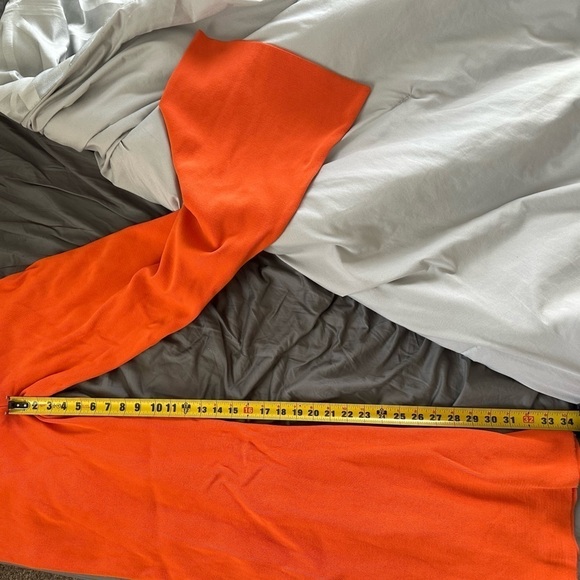 ASOS DESIGN Knit Pants with Ring Waist Detail - Orange, US Size 12 - Picture 6 of 6